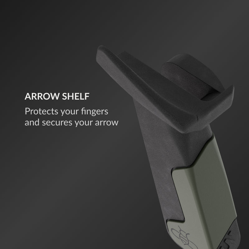 Load image into Gallery viewer, Arrow shelf: Protects your fingers and secures your arrow
