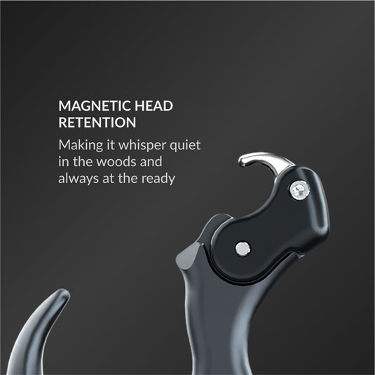 Magnetic head retention: Making it whisper quiet in the woods and always at the ready