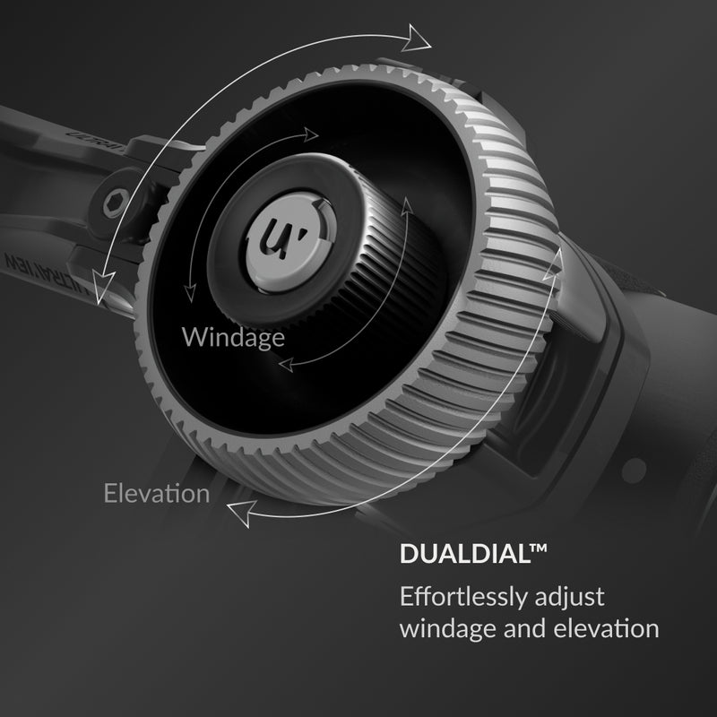 Load image into Gallery viewer, DUALDIAL™: Effortlessly adjust windage and elevation
